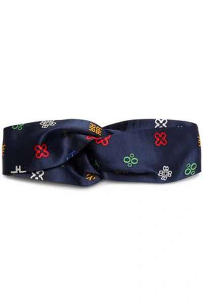 Tory Burch Printed Silk-satin Headband In Multi | ModeSens