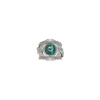 Gucci Silver Garden Logo Ring In Metallic