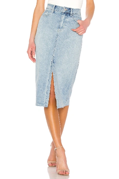 Free People Wilshire Denim Midi Skirt In Light Denim ModeSens