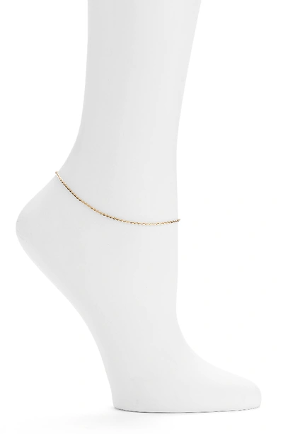 Argento Vivo Cable Chain Anklet In Gold