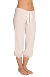 Eberjey Crop Knit Lounge Pants In Rosewater