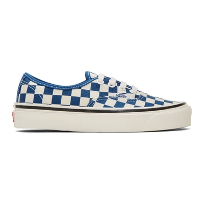 Vans Blue And Off-white Anaheim Factory 44dx Sneakers In Blue/check