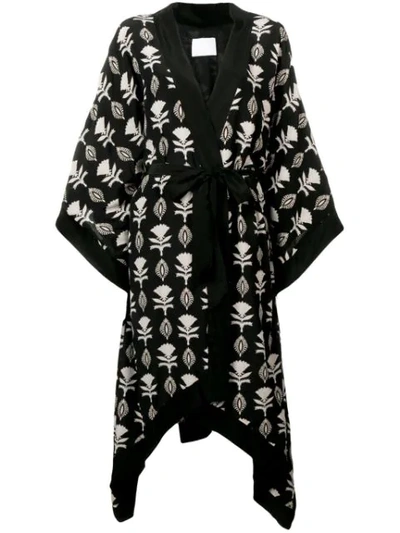 Athena Procopiou Long Printed Kimono - 黑色 In Black