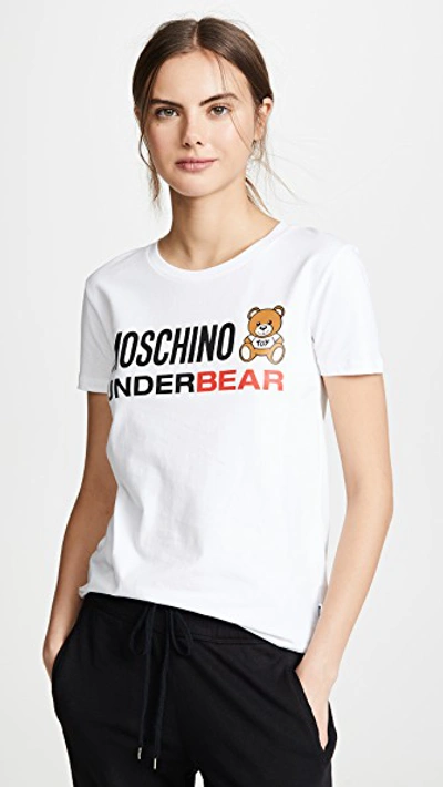 Moschino Underbear T-shirt In White | ModeSens