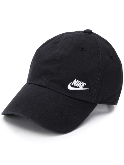 Nike Embroidered Logo Cap In Black