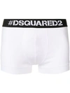 Dsquared2 Logo Band Boxer Shorts In White