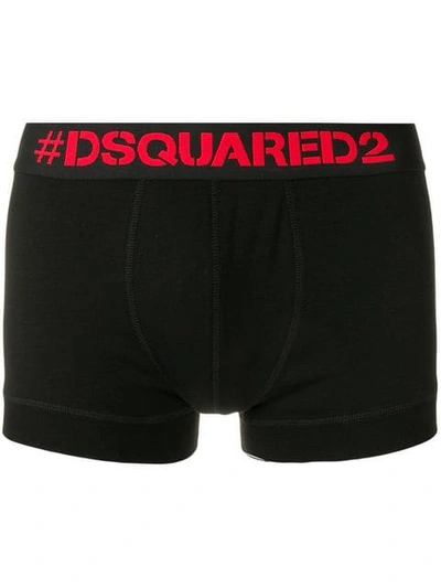 Dsquared2 Logo Band Boxer Shorts In Black