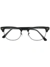Ray Ban Clubmaster Half-frame Glasses In Black
