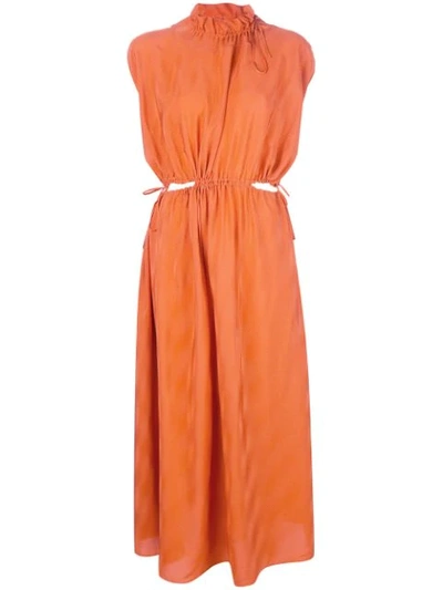 Fendi Cut-out Detail Dress In Orange