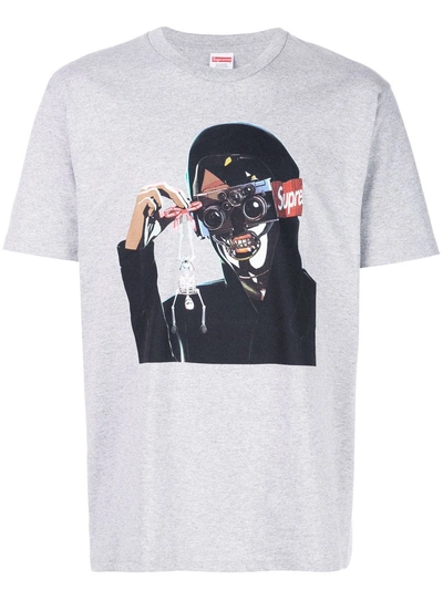 Supreme Logo T-shirt In Grey