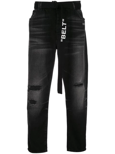 Off-White Low-Crotch Straight-Leg Jeans In 7801 Black | ModeSens
