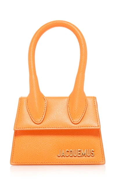 Jacquemus Le Chiquito Mini Leather Bag In Orange