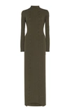 Jacquemus Button-accented Knit Midi Dress In Green