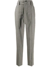 Isabel Marant Emilia Ruffle Tie Waist Cropped Pant In Grey