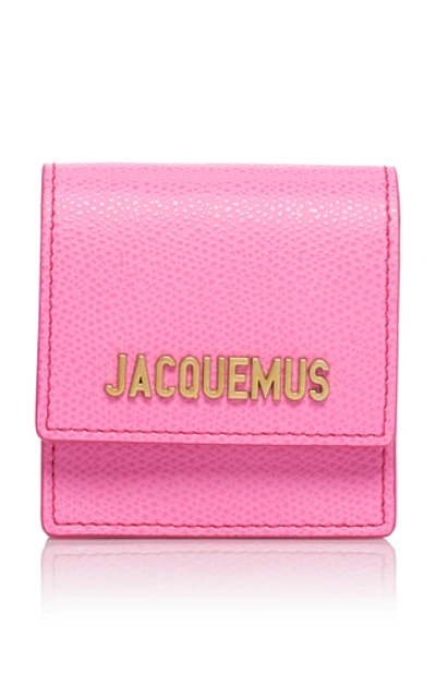 Jacquemus Le Sac Textured-leather Bracelet  In Pink