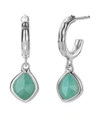 Monica Vinader Siren Sterling Silver And Amazonite Hoop Earrings