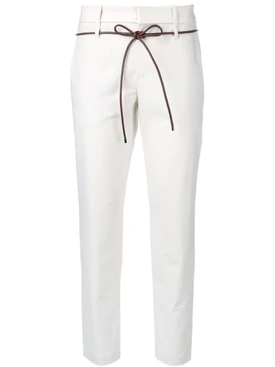 Brunello Cucinelli Tailored Cropped Trousers In White