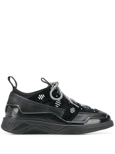Kenzo Lace Up Sneakers In Black