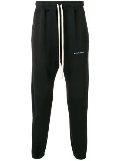 Billy Contrast Drawstring Track Trousers In Black