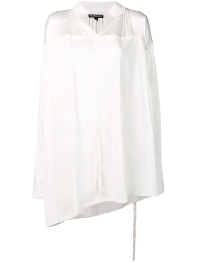 Ann Demeulemeester Panelled Oversized Blouse In White