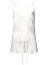 Ann Demeulemeester Belted Cami Top In White
