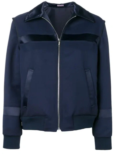 Undercover Navy Fitted Bomber Jacket In Blue