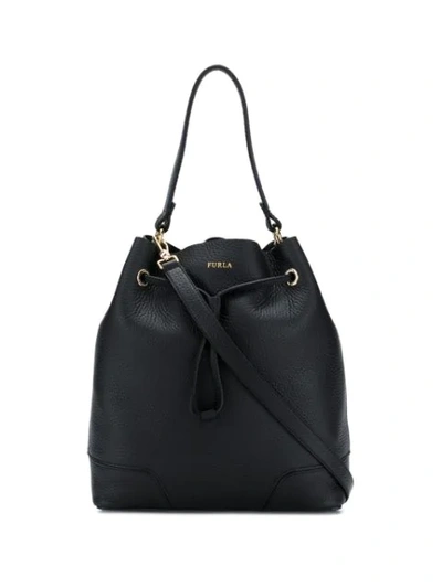 Furla Stacy Bucket Bag In Black
