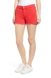 Hudson Gemma Mid-rise Cutoff Shorts In Cherry