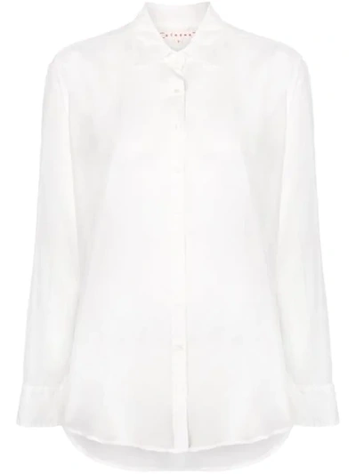 Xirena Beau Solid Poplin Lounge Shirt In White