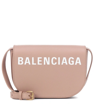 Balenciaga Ville Day Xs Leather Shoulder Bag In Beige
