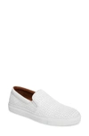 Aquatalia Ashlynn Woven Leather Slip-on Sneakers In White