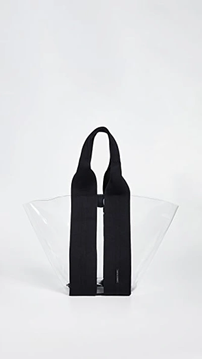 Rebecca Minkoff Fan Vinyl Shoulder Tote Bag In Black