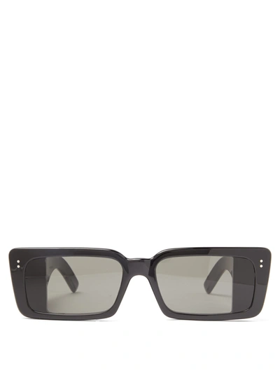 Gucci Two-tone Chunky Rectangle Sunglasses In Black