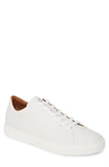 Aquatalia Men's Alaric Leather Low-top Sneakers In White/ White