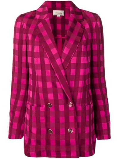 Temperley London Stirling Checked Jacquard Blazer In Pink