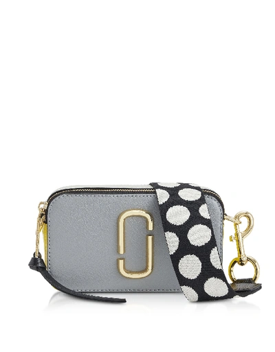 Marc Jacobs Snapshot Leather Camera Bag In Rock Grey Multi