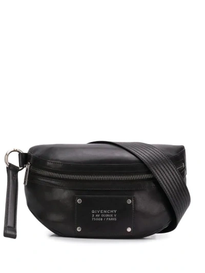 Givenchy Logo Leather Belt Bag - Black