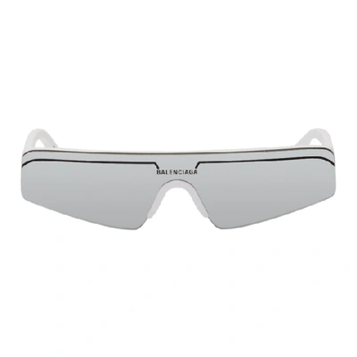 Balenciaga Bb0003s Rectangle-frame Sunglasses In White | ModeSens