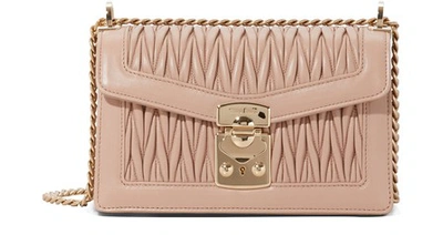 Miu Miu Double Duffle Shoulder Bag In Cameo