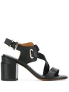 Clergerie Women's Alba Strappy Block-heel Sandals In Black
