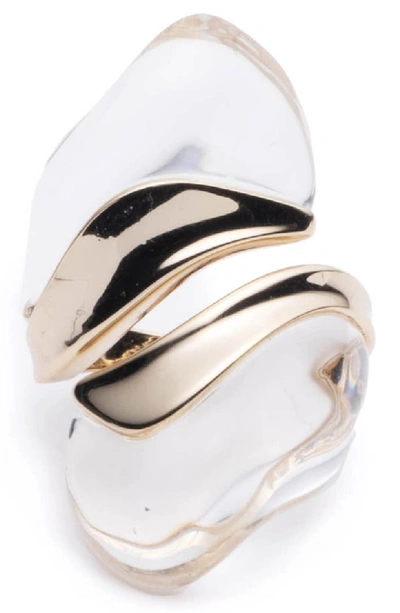 Alexis Bittar Liquid Lucite Sculptural Ring In Clear