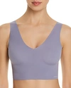 Calvin Klein Invisibles Seamless Tank Wireless Bralette In Blue Granite