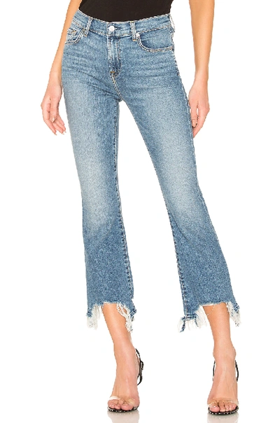 7 For All Mankind Slim-kick Chewed Hem High Rise Cropped Flare Jeans In Sloan Vintage 3