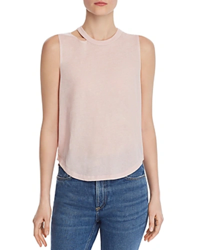Chaser Cutout Muscle Tee In Satin