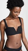 L*space Lee Lee Ribbed Bikini Top In Black