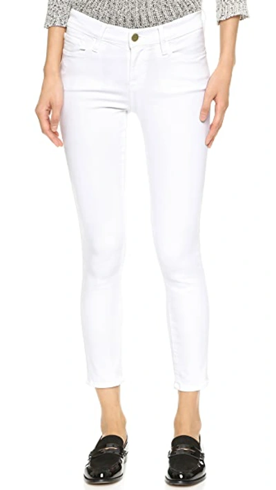 Frame Le Skinny De Jeanne High-rise Jeans In Blanc