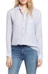 Rails Ellis Striped Shirt In Lagoon Stripe