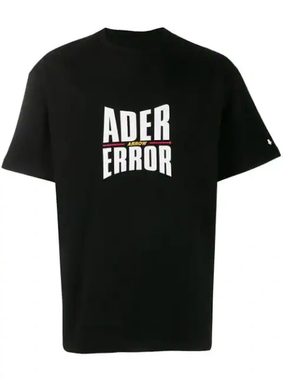 Ader Error Oversized Logo Print T In Black