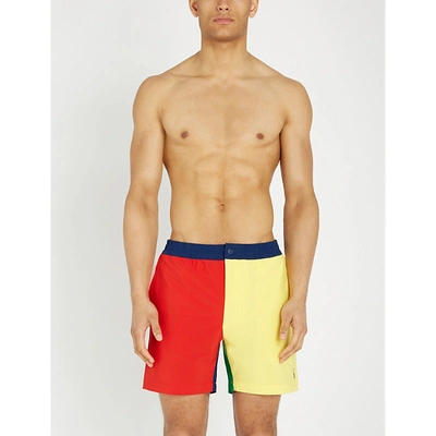 Polo Ralph Lauren Prepster Block-colour Swim Shorts In Primary Colorblock