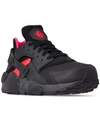 Nike Men's Air Huarache Run Running Sneakers From Finish Line In Black/anthracite-solar Re